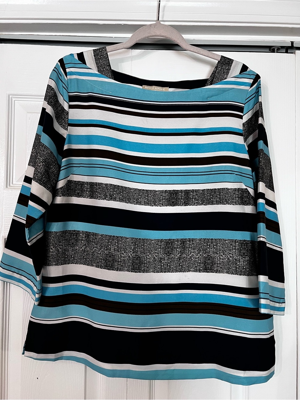Banana Republic 3/4 Cool Striped Top